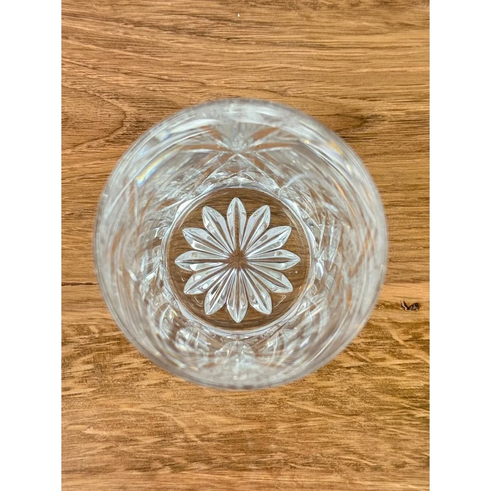 Vintage PAIR of Bohemia Crystal-Crystalex Pinwheel Old‎ Fashioned Glasses EUC